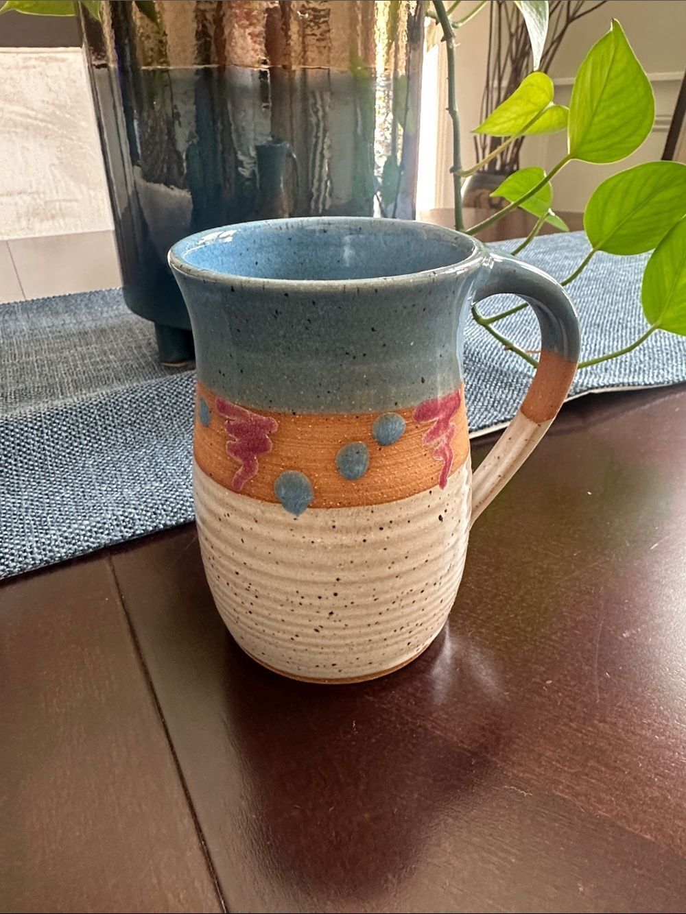Handmade Signed Vintage Pottery Mug